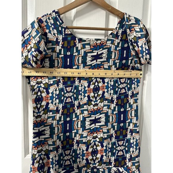 STONE COLD FOX Mini Dress Silk Cut Out Back Long Sleeve Size Approx XS Blue - Picture 5 of 7